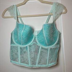 Victoria's Secret Lace Bustier in Light Blue